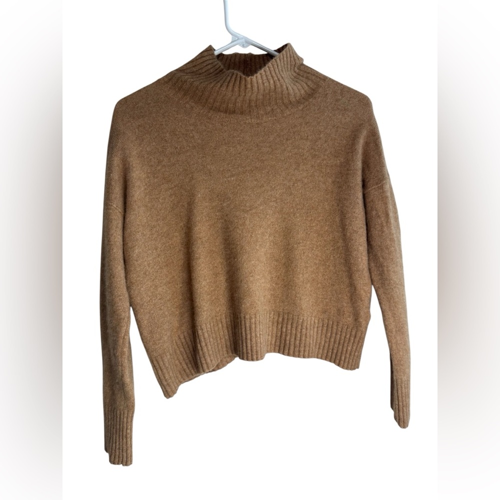Free People poppy Brown Turtleneck Sweater cashmere